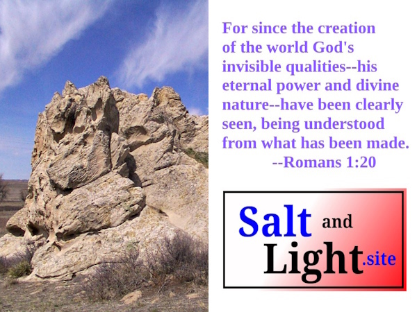 Natural Fort rock formations with Romans 1:20