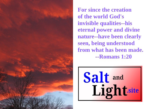 Fire in the Sky Sunset photo with Romans 1:20