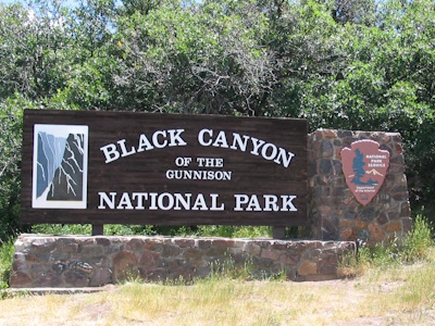 Entrance sign for Black Canyon of the Gunnison National Park
