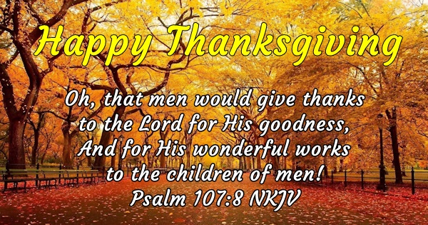 Give thanks in all circumstances for this is the will of God in Christ Jesus for you. 1 Thessalonions 5:18