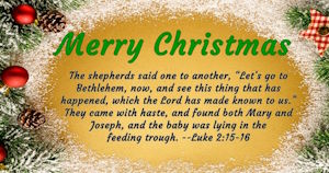 Merry Christmas - Luke 2:15-16